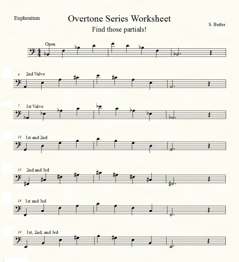 Overtone Series Euphonium