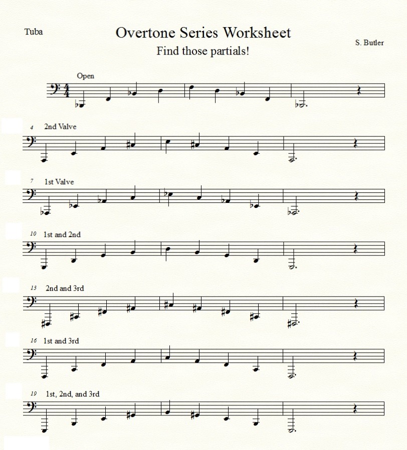 Overtone Series Tuba